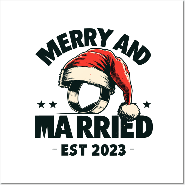 Merry and married est 2023 Wall Art by TomFrontierArt